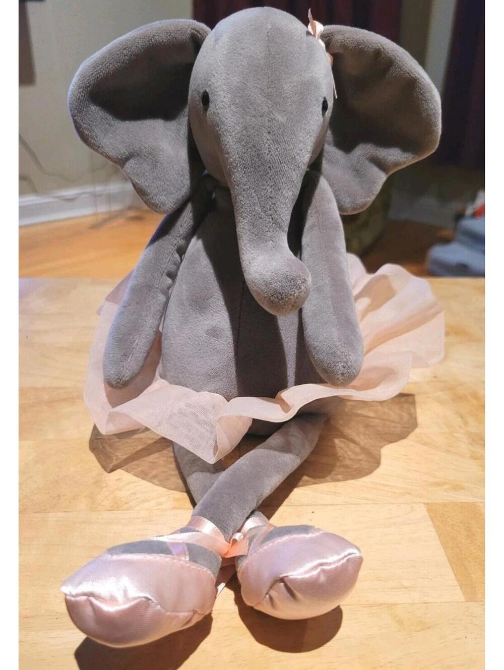 Jellycat Dancing Darcy Elephant Plush Pink Ballerina Tutu 10” Stuffed Animal